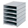 Styro Schubladenbox Styroval Kunststoff Grau 24,6 x 33,5 x 32,3 cm 5 Offene Schubladen