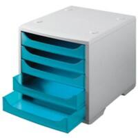 Styro Schubladenbox 275-8427.5 Polystyrol Hellblau, Grau 27 x 34 x 25,5 cm