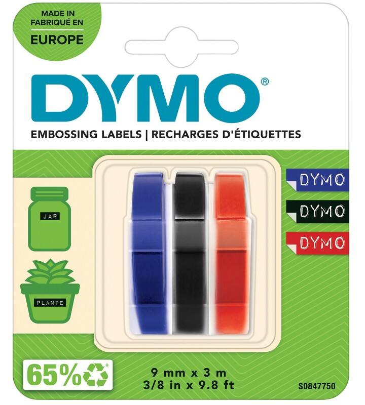 DYMO Schriftband S0847750 Mehrfarbig 0,9 cm 3 Stück
