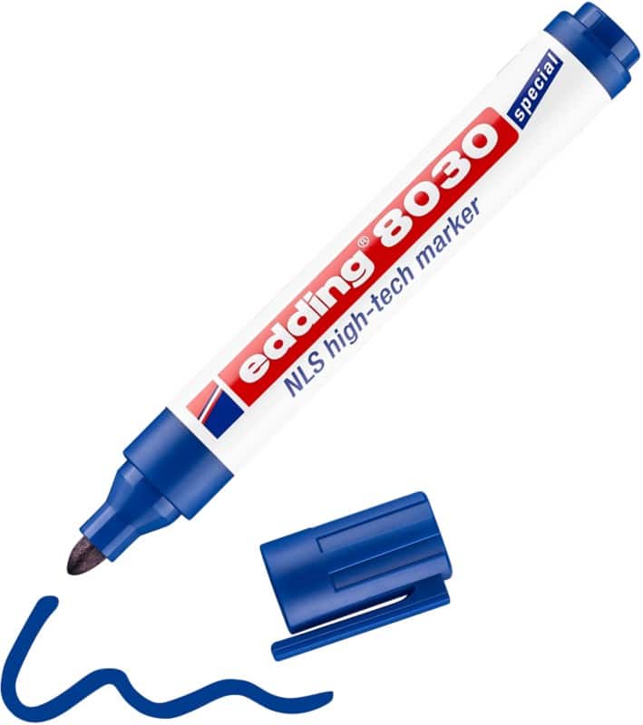 edding 8030 Permanent Spezialmarker Blau Mittel Rundspitze 3 mm
