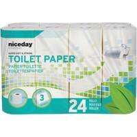 Niceday Professional 3 lagiges Toilettenpapier Standard 24 Rollen mit 200 Blatt