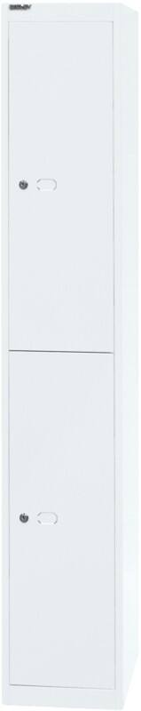 Bisley Metall Schließfach 2 Türen 1 abteile Schlüssel 305 x 305 x 1.802 mm Verkehrsweiß