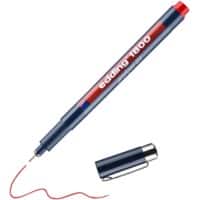 edding 1800 Fineliner Extra Fein Rundspitze 0,25 mm Rot Nachfüllbar Wasserbeständig