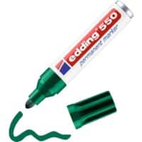 edding 550 Rundspitze Permanentmarker Breit Rundspitze 3 - 4 mm Grün Nachfüllbar