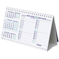 Brepols Schreibtisch-Kalender 2024 3 Monate/1 Seite Weiß Deutsch, Französisch, Italienisch, Englisch 12,5 x 0,3 x 21 cm