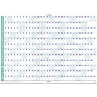 Brepols Jahresplaner 2026 1 Jahr / 1 Seite Deutsch, Englisch, Französisch, Niederländisch 59 (B) x 0,1 (T) x 82 (H) cm Blau