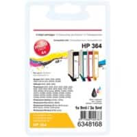 Kompatible Office Depot HP 364 Tintenpatrone SD534EE Schwarz & 3 Farbig 4 Stück