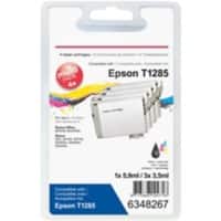 Kompatible Office Depot Epson T1285 Tintenpatrone T1285 Schwarz & 3 Farbig 4 Stück
