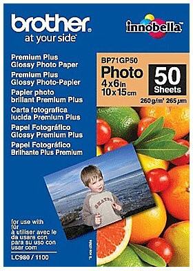 Brother Inkjet Fotopapier Glänzend DIN A6 260 g/m² Weiß