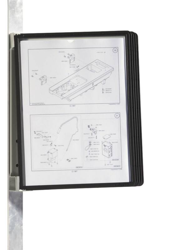 DURABLE VARIO Sichttafelsystem 5 Flächen DIN A4 Metall, PP (Polypropylen) Schwarz