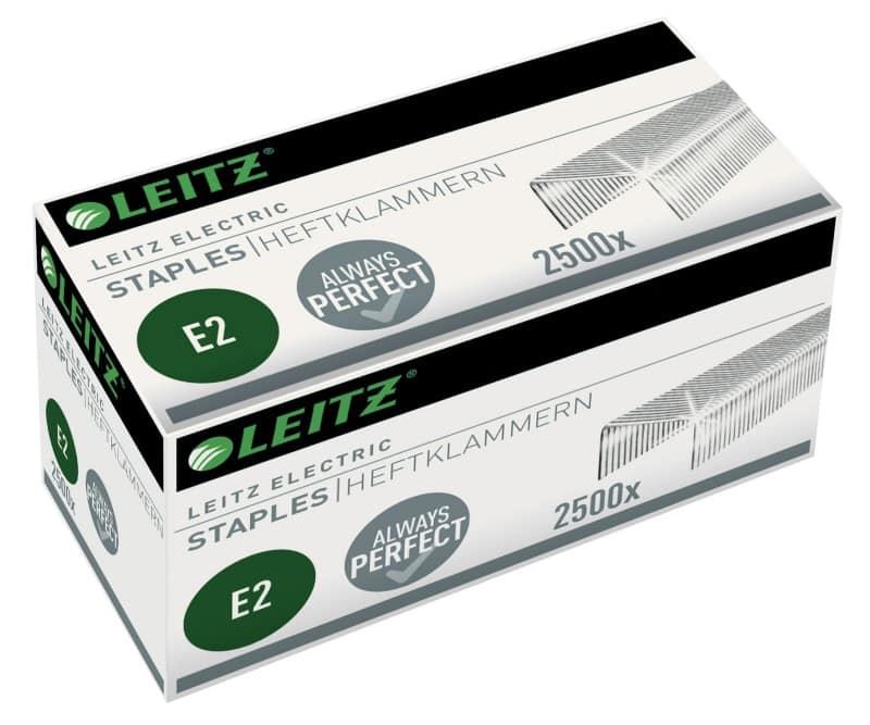 Leitz Electric E2 Heftklammern E2 55690000 Verzinkter Stahl Silber 2500 Heftklammern