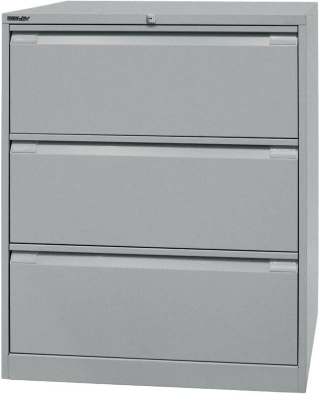 Bisley Hängeregistraturschrank Original 3 Schübe Silber 800 x 622 x 1.016 mm