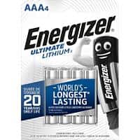 Energizer AAA Batterien CR03 Ultimate 1,5 V Lithium 4 Stück