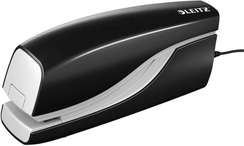 Leitz NeXXt Elektrisches Heftgerät 5532 Halbstreifen 10 Blatt Schwarz E1 Kunststoff, Metall