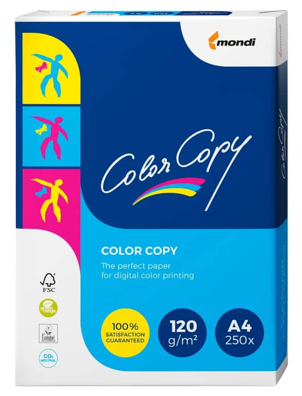 Mondi Color Copy DIN A4 Druckerpapier Weiß 120 g/m² Satin 250 Blatt