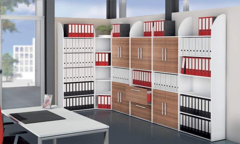 Kerkmann Dante Holz, Stahl Eckregalfeld 600 x 325 x 2.250 mm Weiß