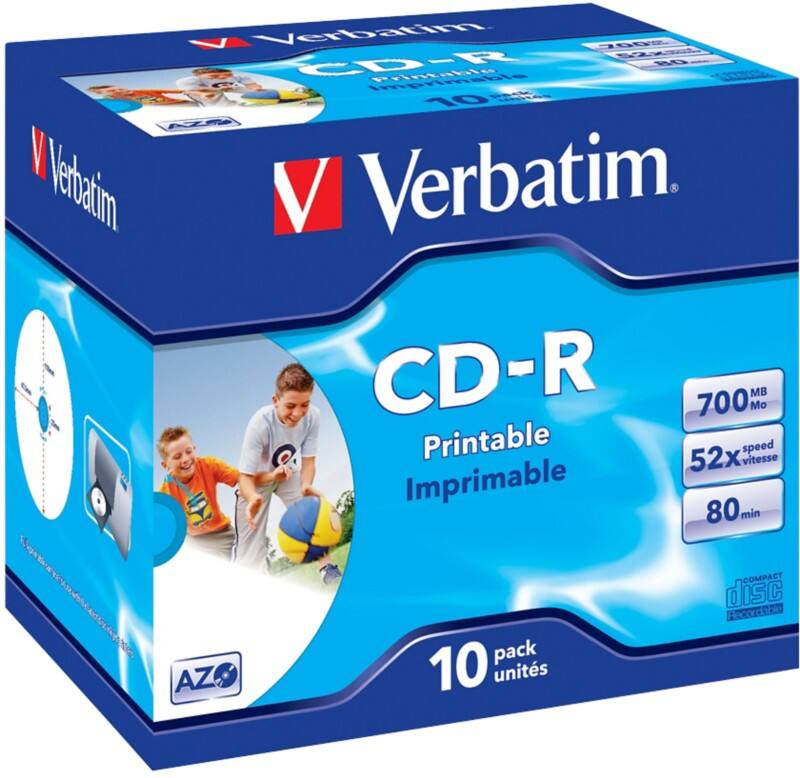 Verbatim CD-R Bedruckbar 52 x700 MB 10 Stück