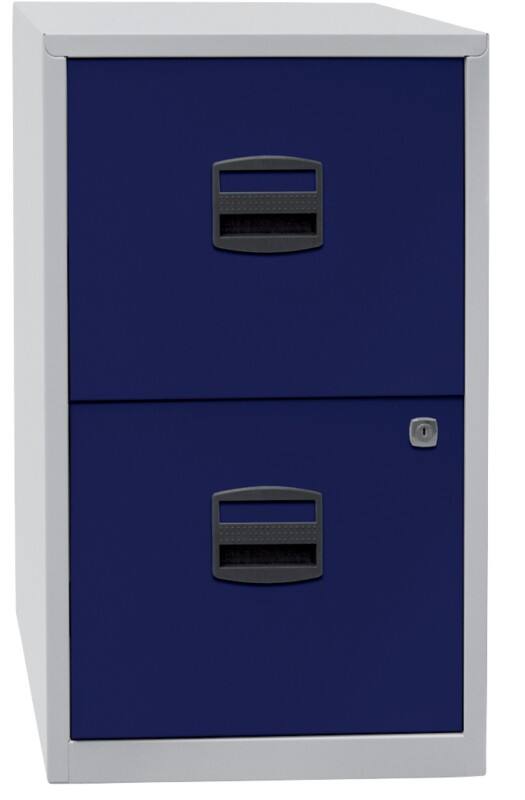 Bisley Home Hängeregistraturschrank Lichtgrau, Oxfordblau 413 x 400 x 672 mm