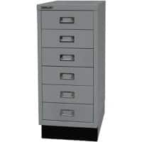 Bisley Schubladenschrank 6 Schübe Silber 279 x 380 x 670 mm