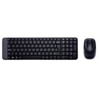 Logitech Tastatur-Maus-Set MK220 920-003161 Kabellos Schwarz QWERTY (US) International