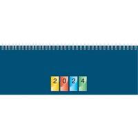 BRUNNEN Tischkalender 772 2023 1 Woche/2 Seiten Karton Blau 4-sprachig (D/GB/F/I)