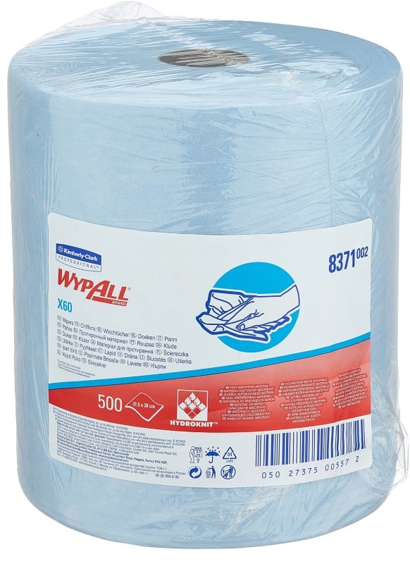 WYPALL X60 Reinigungstuch Gerollt Blau 1-lagig 8371 500 Blatt