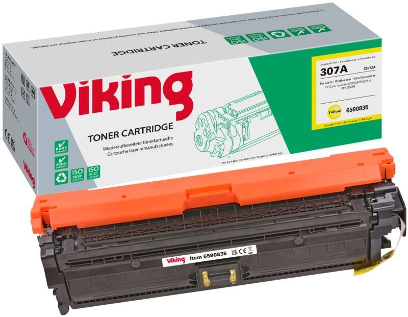 Viking 307A Kompatibel HP Tonerkartusche CE742A Gelb