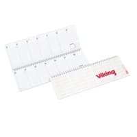 Viking Schreibtisch-Kalender 2026 1 Woche / 1 Seite Deutsch 30,4 (B) x 10,5 (H) cm Weiß