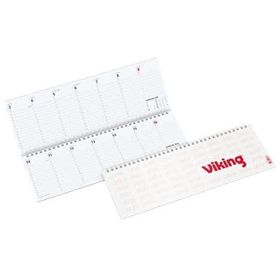 Viking Tischkalender 2025 1 Woche/1 Seite Papier Weiß Deutsch 30,4 x 10,5 cm