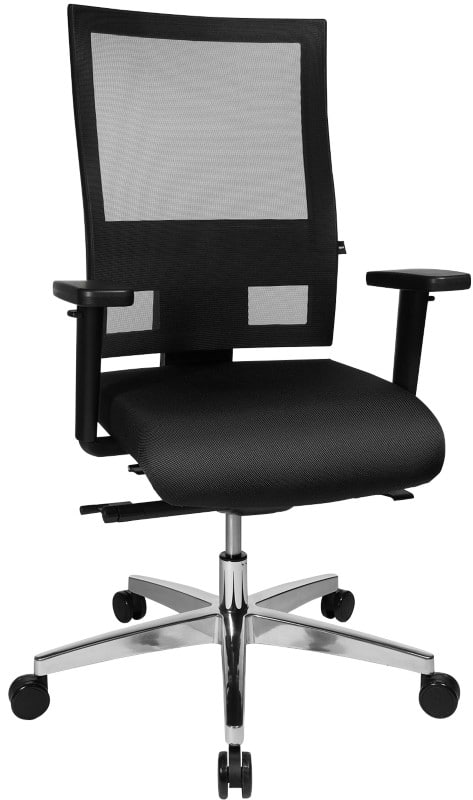 TOPSTAR Bürostuhl Synchronmechanismus Netzstoff Stoff Höhenverstellbare Armlehne Höhenverstellbarer Sitz Schwarz 110 kg Sitness 60