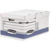 Bankers Box System Archivbox mit Klappdeckel FastFold Besonders stabil FSC Blau 293 (H) x 378 (B) x 545 (T) mm 10 Stück