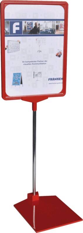 Franken Infoständer DIN A3 Kunststoff, Metall Rot