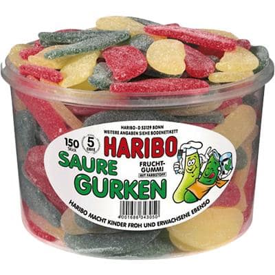 Haribo Saure Gurken 889056, Fruchtgummi, Inh. 150 Stück