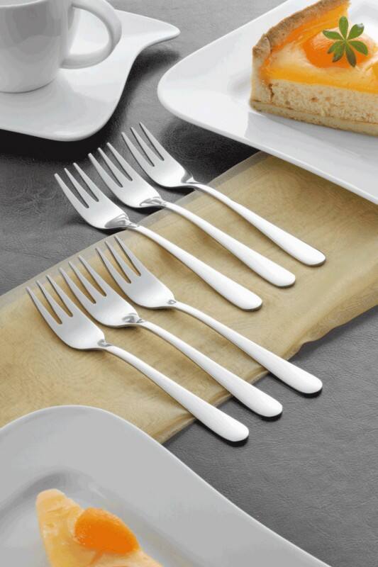 Esmeyer Sylvia Kuchengabeln Edelstahl Silber 156-121 12 Stück