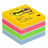 Post-it Haftnotizwürfel 51 x 51 mm Farbig sortiert Ultrafarben 400 Blatt