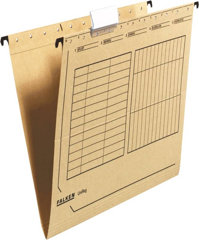 Falken Hängeordner DIN A4 V-Boden 230 g/m² Chamois 25 Stück