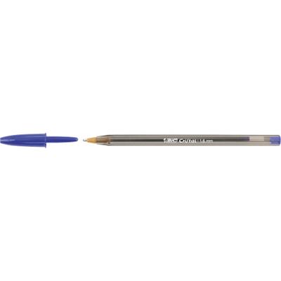 BIC Kugelschreiber 880656, transparent/blau, Mine 0,6 mm, Schreibfarbe blau