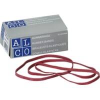 Alco Gummibänder im Karton / 748, rot, 80 x 4 mm, Inh. 50g