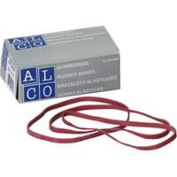 Alco Gummibänder im Karton / 748, rot, 80 x 4 mm, Inh. 50g
