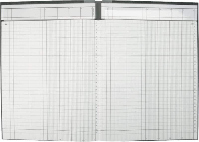 K+E Spaltenbücher /8611042-7104P96KL, hellblau, 4 Spalten, DIN A4, Inh.96 Blatt