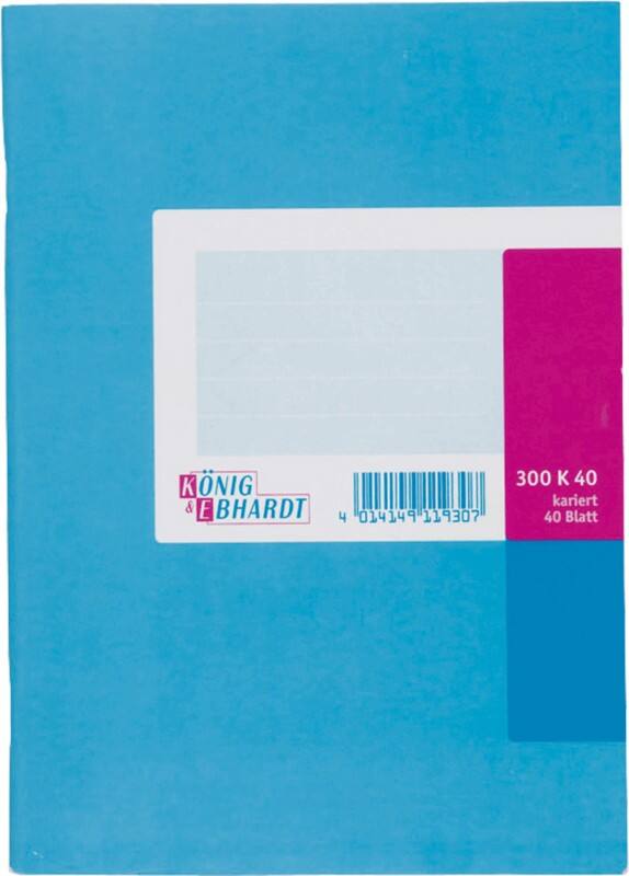 K+E Geschäftsbuch DIN A5 / 8615211-300K40, hellblau, kariert Inh. 40 Blatt