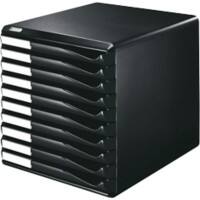 Leitz Bürobox /5294-00-95, schwarz/schwarz, 292x291x352 mm, 10 Schubladen