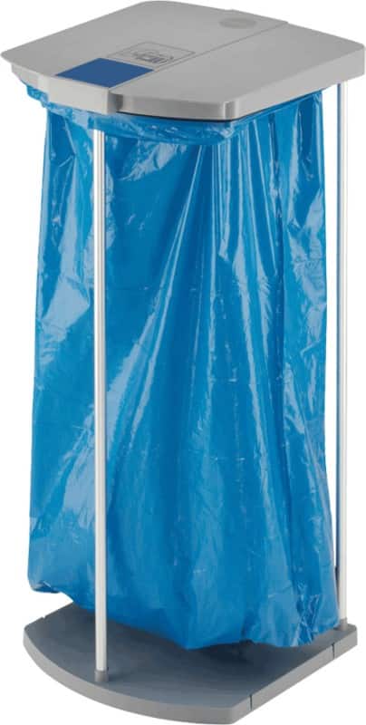 Hailo Papierkorb Profiline Silber 43 x 45 x 97 cm