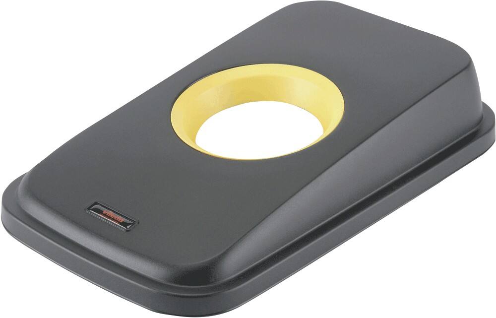 Vileda Abfalleimerdeckel Geo Schwarz, Gelb 29 x 49 x 9 cm