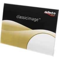 Deflecto Tischaufsteller DIN A4 quer L-Form 29,7 (B) x 6,5 (T) x 21 (H) cm Transparent