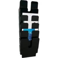 DURABLE FlexiPlus DIN A4 Wandprospekthalter Wandmontiert Schwarz 1700008061 24,7 x 10 x 74,5 cm Flexiplus 6 A4 6 Stück