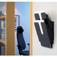 DURABLE FLEXIPLUS DIN A4 Wandprospekthalter Wandmontiert Schwarz 1709008060 24,7 x 10 x 36 cm 2 Stück