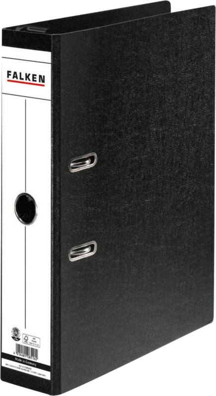 Falken Ordner Breit DIN A4 70 mm Schwarz 2 Ringe S 70 Hartpappe