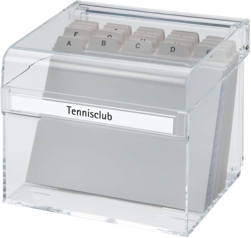 Maul Karteikartenbox DIN A6 Acryl 100 Karten Transparent