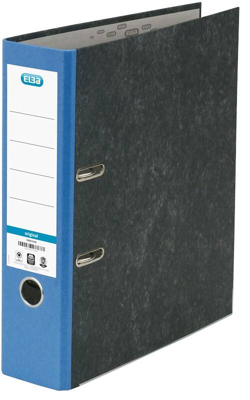 ELBA Smart Ordner Breit DIN A4 80 mm Blau 2 Ringe Karton Wolkenmarmor